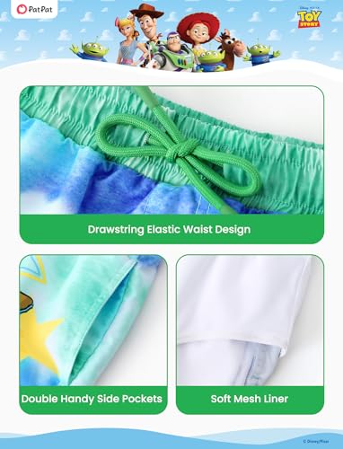 Image of Disney Stitch Spiderman Cars Winnie Toy Story Boy Swim Trunks UPF 50+Swim Shorts Compression Liner & Quick-Dry &Pockets 2-13Y