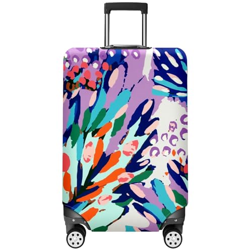 Travel Luggage Cover Suitcase Protector Scratch-Resistant Fit Not Included Suitcase Abstract Pattern L-26-28in