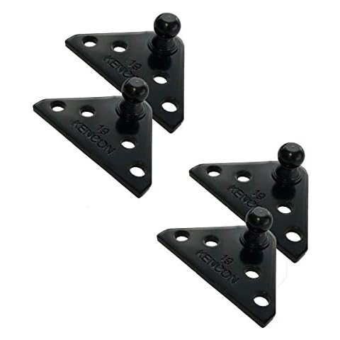10MM Ball Stud Bracket for Gas Spring/Prop/Strut Flat Black Pack of 4 Cover