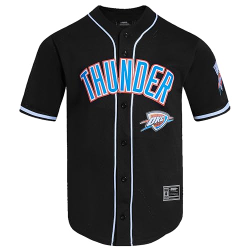 Pro Standard Mens NBA Oklahoma City Thunder MESH Button Down MESH TOP Black L