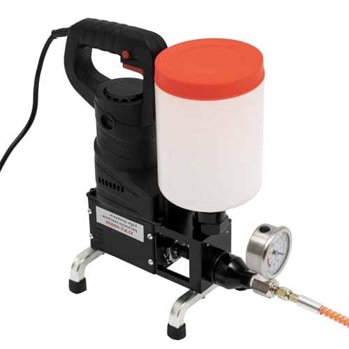 Grouting Machine, 1100W High-Pressure Concrete Crack Injection Pump for Leak Repair, Waterproofing, Tunnel & Construction 1.32 Gallon Capacity