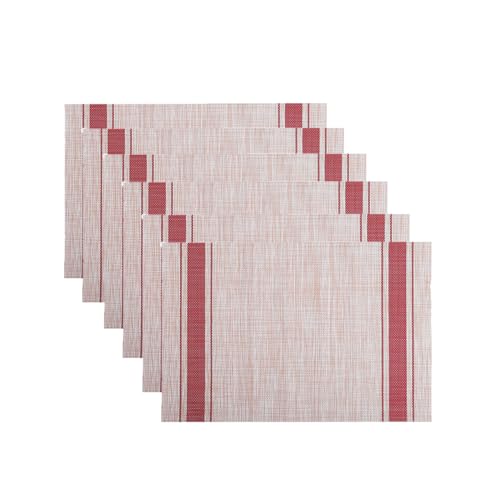 Soulnioi Placemats Set of 6, PVC Washable Table Mats Heat Resistant Dinner Place Mats for Kitchen Dining Table