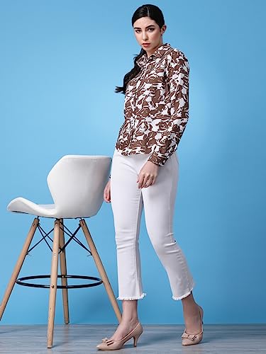 Image of OOMPH! Women's Cotton Regular Fit Floral Button Down Shirt