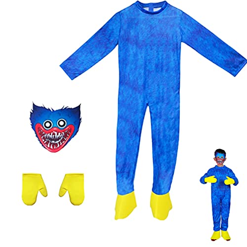 Poppy Playtime Huggy Wuggys Costume,Game Huggy Wuggys Kids Cosplay Horror Monster Jumpsuit Party Evening