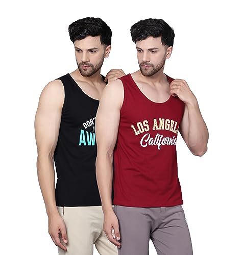 Image of Designer Men Vest Versatile Cotton Sando /Baniyan /Ganji for Boys - Perfect for Gym Workouts, Vacations, and Beaches