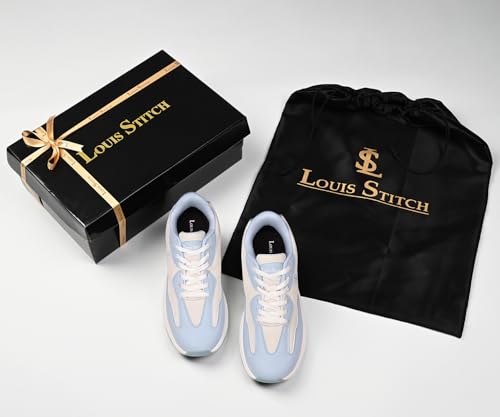 Image of LOUIS STITCH Women's Lightweight Athleisure Sport Shoes | Lightweight Casual Sneakers | Sporty Lace-Up Sneaker and Athleisure Wear| Perfect for Casual, Gym & Travel Wear | LSLD-AT-RF01