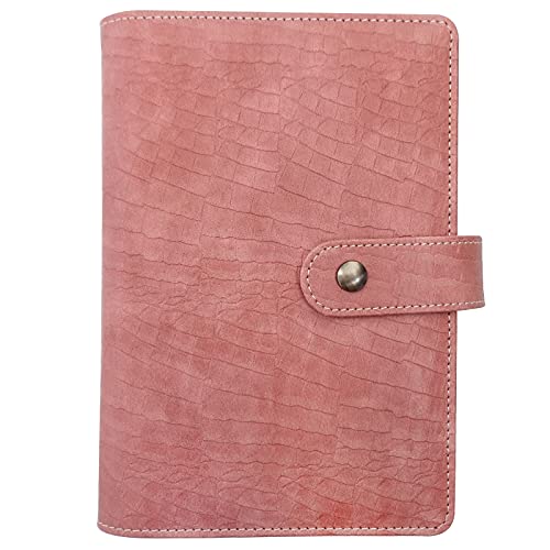 Tutata Luxury Lined Journal Notebook For Women, Crocodile Pattern Pu Leather Notebook With Lined Pages, Refillable Hardcover Executive Notebooks, Pink #TOP27
