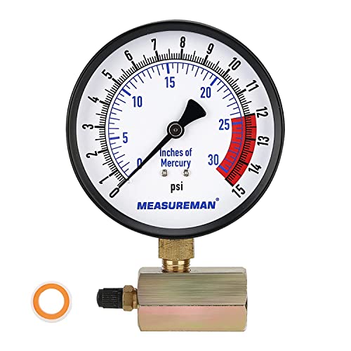 Manomètre de test de pression de gaz : mesurez de 0 à 15 psi sans fuite