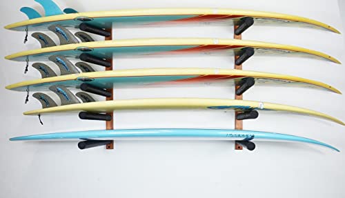 Rack Para 5 Pranchas de Surf - Horizontal - Madeira