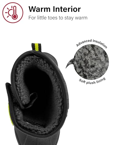 Ice Fields Flake Toddler Little Kids Snow Winter Boots, Warm, Waterproof Shell, Fleece-Lined Shoes3
