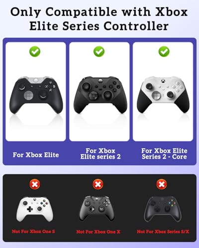 Image of Paddles for XBOX Elite 2 Controller, Replacement Accessories for Xbox Elite Series 2 /2 Core Controller, 4 Pcs Magnetic Metal Elite Controller Paddles, Durable Stainless Steel, Easy Installation, Secure Fit(Purple)