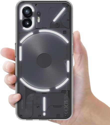 Image of NISHTECH for Nothing Phone 2 5G Premium Transparent Hybrid Soft Slim Dust Proof Back Case Cover Silicone with Camera Protection