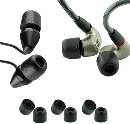 Comply Tx-200 Isolation Plus Earphone Tips (Black, 3 Pairs, Large)
