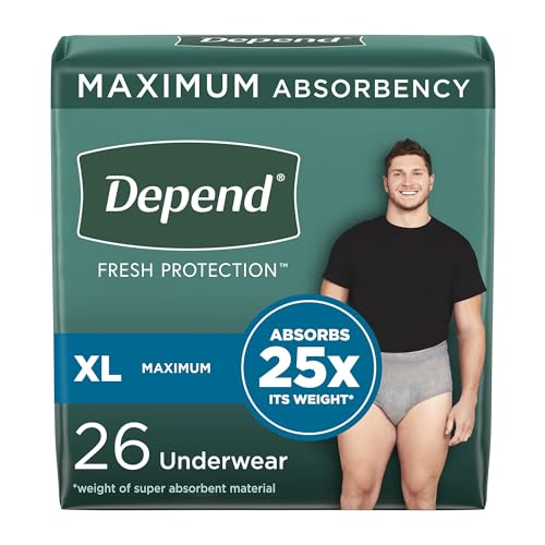 Image of Depend Fresh Protection Disposable Underwear Male Waistband Style X-Large, 53746, 52 Ct