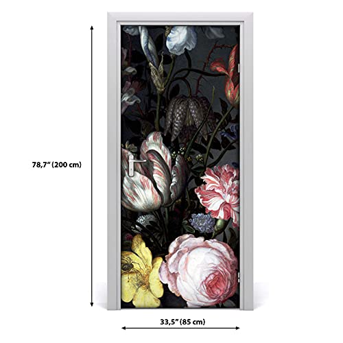 Étiquette décoration auto-adhésive imperméable 85x200cm rose vintage - 3
