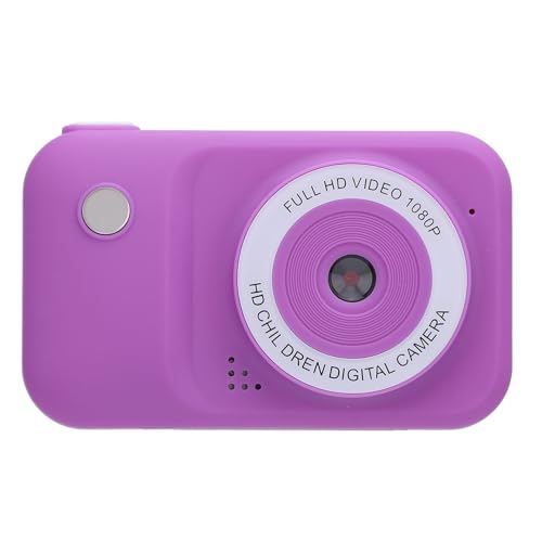 Digital Camera, 1080P HD Video Camcorder Autofocus with Dual Lens, Cute Compact Small Camera with MP3 Player Games for Teens Adults Beginners (Purple)