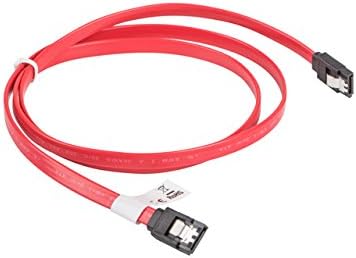 lanberg CA-SASA-11CU-0100-R SATA Data Connector III (7 Pin) with Metal Clamps Cable 1 m Red