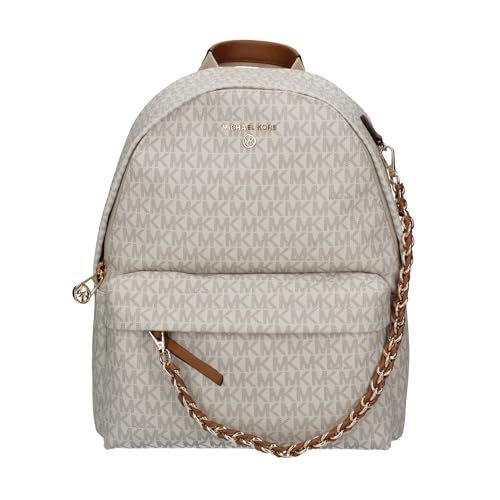 Michael Kors MD Backpack, Mochila Women’s, Vanilla/Acorn, One Size
