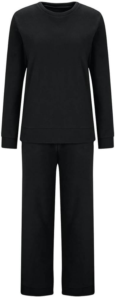 Y's FLEECE 2WAY SET LONG ONE-PIECE 黒2 Amazon.com: 2 Piece Fuzzy Fleece Sets for Women Crew Neck Long