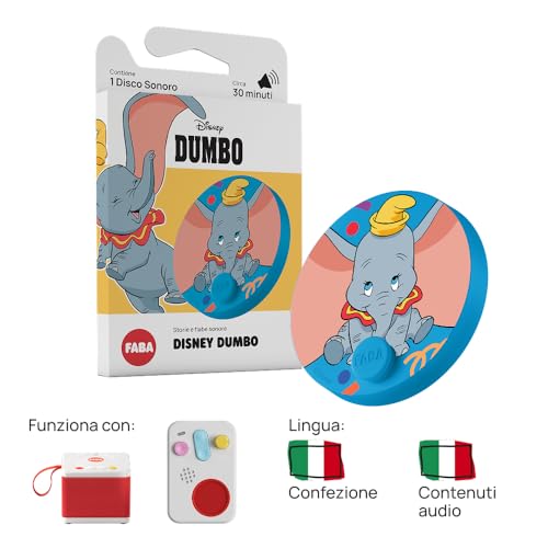 Faba Disco Sonoro Disney - Dumbo - Storie E Fiabe Sonore Per Bambini E Bambine 5-10 Anni - Ascoltabile Con Il Raccontastorie E Faba+, Gioco Educativo Versione Italiana - 4