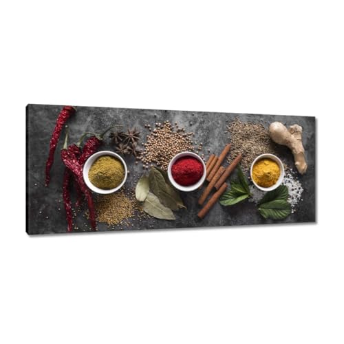 Peinture imprimée sur toile épices pour déco cuisine moderne