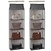 Produktbild DXIA 2 Pack Handtaschen Aufbewahrung, Faltbar Handtaschen Organizer Hängend mit 4 Fächer, Taschen aufbewahrung, Platzsparende Aufbewahrung, für Wohnzimmer, Schlafzimmer, Kleiderschrank, Grau