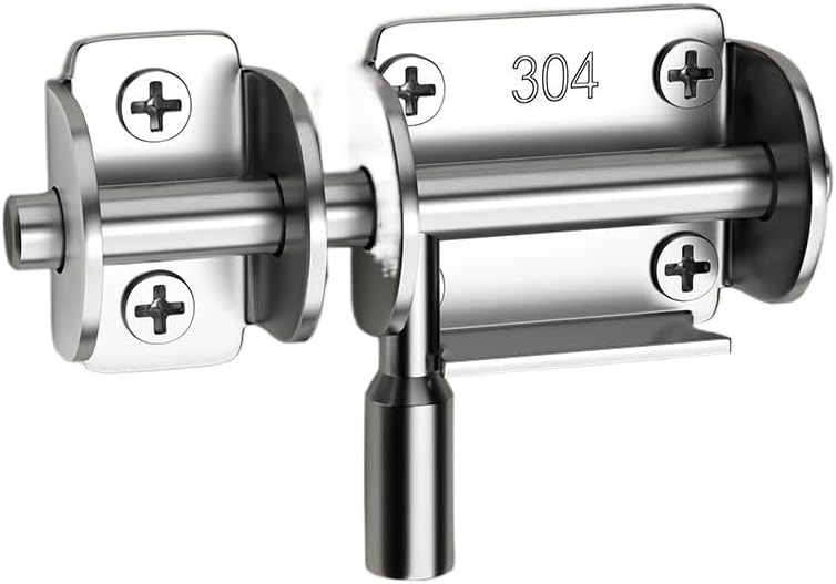 Stainless Steel Door Latch with Solid Sliding Bolts Hasp Home Safety Hardware for Gate Toilet Lock(3)