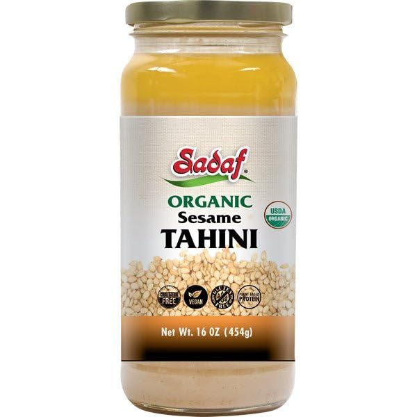Sadaf Organic Sesame Tahini – 100% Pure Sesame Paste from Ground ...