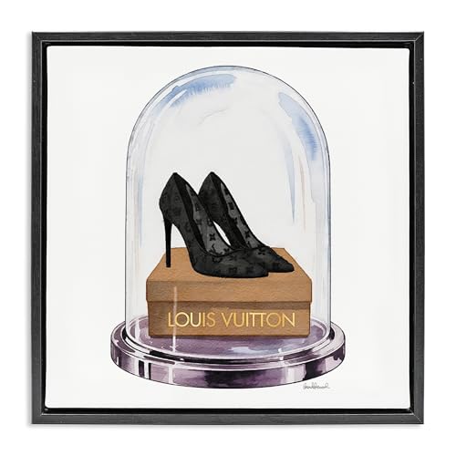 'Black Heels in Bell Jar'| Floating Frame Canvas Art