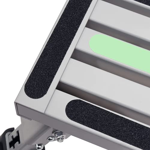 GarfatolRv Safety RV Steps Adjustable Height Folding Platform Step with Glow in The Dark Tapes
