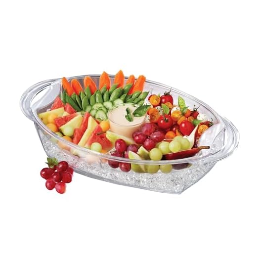 Prodyne Buffet on ice, 19.75" x 11.75", Clear