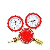  CO2-Regler Sauerstoff/Propan/Acetylen/Stickstoffdruckregler MIG -Durchflussmessgerät CO2 Reduzierventilschweißschweißgasbrenner schneiden Messgerät für Gasflaschen ( Color : Acetylene Meter , Size : S