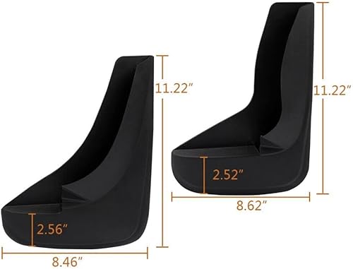 Miniatura 3 de WEARFT 4 protectores contra salpicaduras de MUD se adaptan a la parte delantera y trasera universales, incluye accesorios (negro)