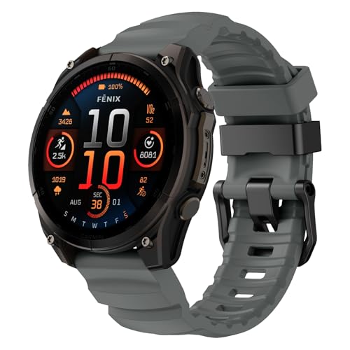 Correa deportiva de silicona para Garmin Fenix 47mm 22mm miniatura 1