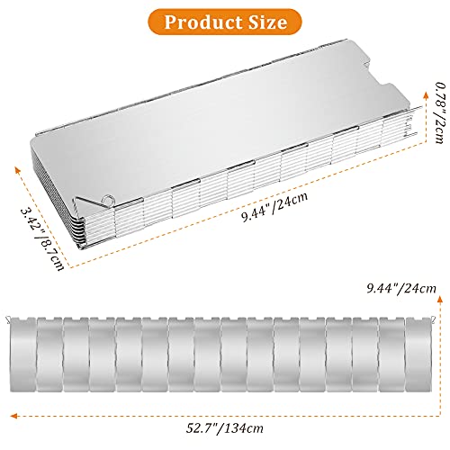 Folding Outdoor Stove Windscreen, Laelr 16 Plates Aluminum Camping Stove Windscreen With Carrying Bag, Lightweight Compact Folding Camp Stove Windshield For Camping Picnic, Backpacking, Cooking #TOP1