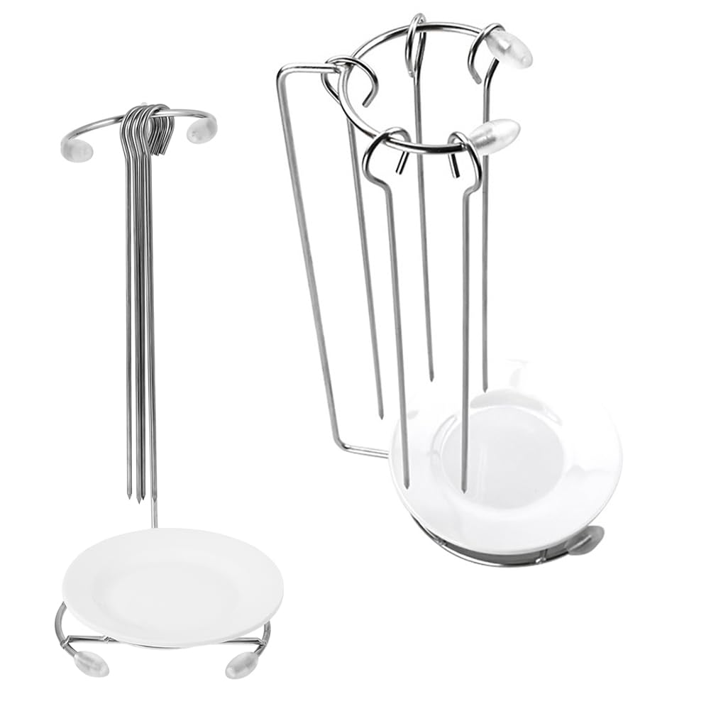 2 Set Supporti per Spiedini Barbecue in Pratici e Smontabili per e Negozi Barbecue Strumenti Resistenti e