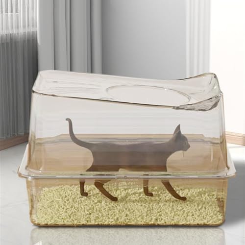 Arenero para gatos de acero inoxidable con tapa XL miniatura 6