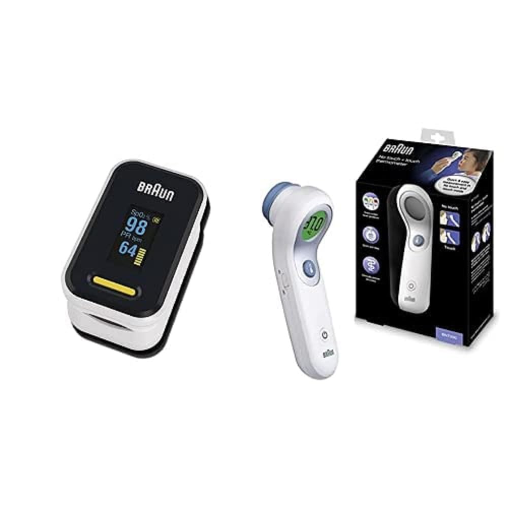 Braun Pulsoximeter 1 von +Braun Healthcare Berührungsfreies + Stirnthermometer, BNT300, Weiß