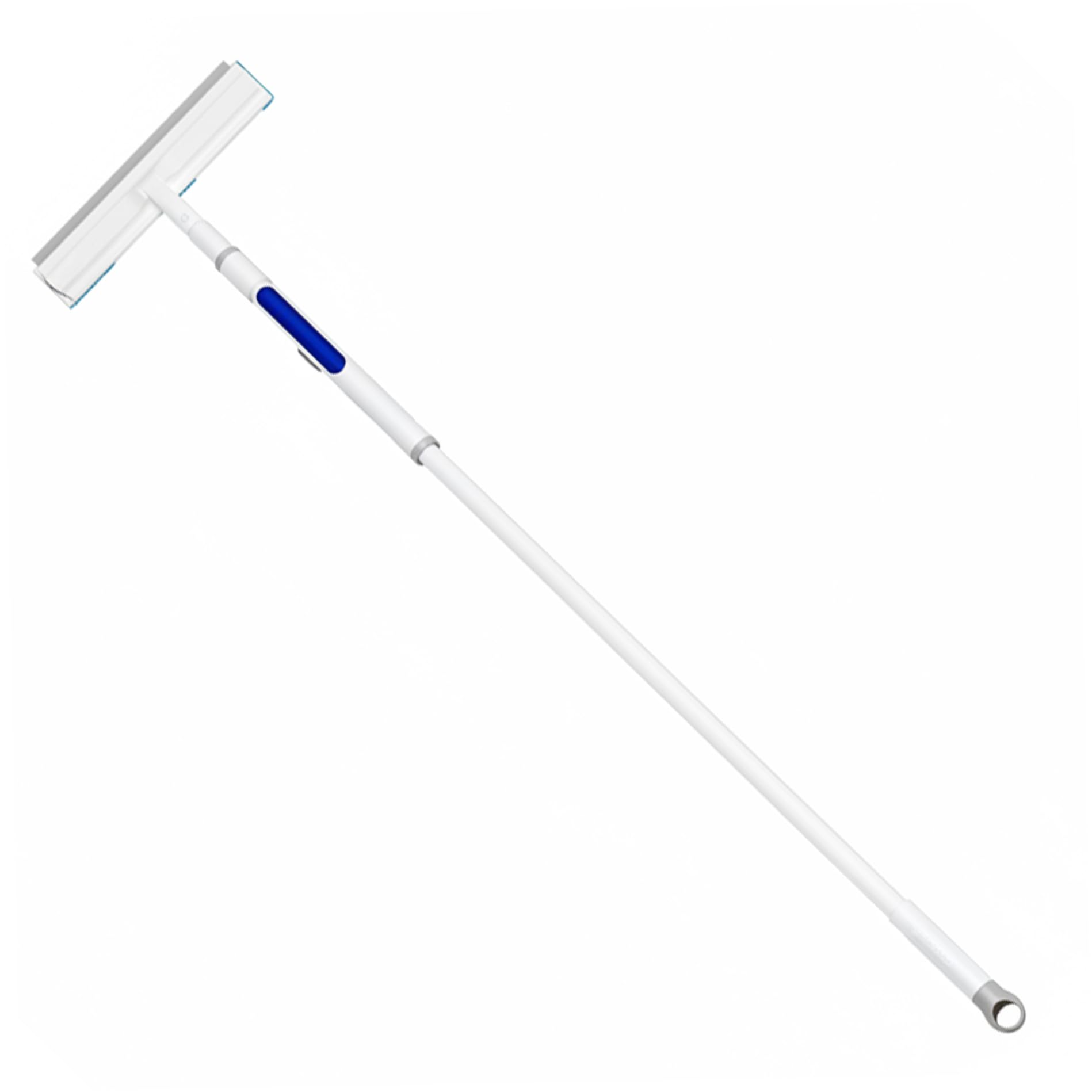 Escobilla de goma para ventanas de 29 cm con barra extendida y paño de limpieza blanco