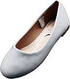 NORTY Girls Fashion Ballerina Ballet Slip On Flat Shoe Sizes Toddler to Big Kids Patent, Nubuck, Glitter