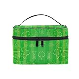 Fútbol Verde Organizador Bolsa de Cosméticos Bolsas Neceseres de Maquillaje Estuche de Aseo de Tocador para Mujeres Señoras Niñas