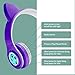 Woice Kids Wireless Bluetooth Headphones, LED Flashing Lights, Music Sharing Function, Long Lasting Battery and 85db Volume Limited Children Bluetooth Headphones for Boys Girls (Purple)