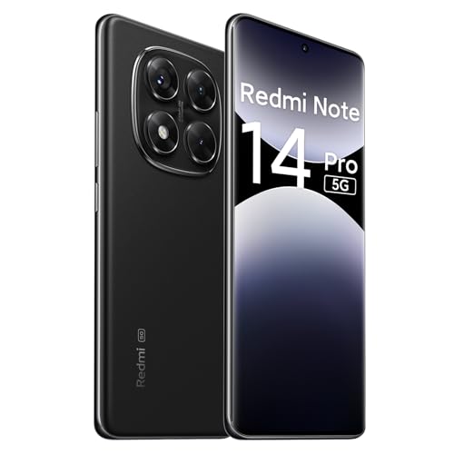 Image of XIAOMI Redmi Note 14 Pro 5G + 4G LTE (for Tmobile Mint Tello & Global) (512GB + 12GB) NFC 6.67 inch 120Hz 200MP Pro AI Camera Model 24090RA29G Unlocked Dual Sim (Midnight Black)