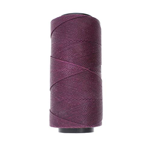 The Beadsmith Knot It Waxed Polyester Cord, Plum Color, 0.7mm Diameter, Light Wax, 144 Meters (472 Feet) Per Spool