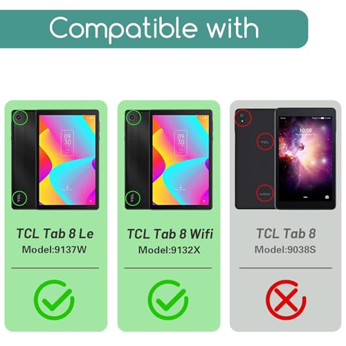 Protectores de pantalla vidrio templado para TCL Tab 8 LE 8.0 pulg 2 unidades miniatura 2
