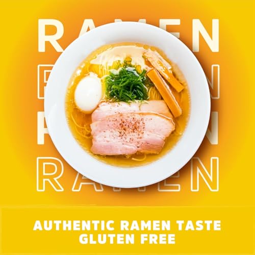 Gluten Free Ramen Noodles, Plain ramen noodles. Restaurant grade. Gluten free pasta, Japanese ramen, Gluten Free Super noodles from brown rice 10 x 59g (10 Pack)