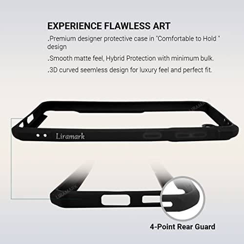 Image of LIRAMARK Transparent Clear Shock Proof Back Cover Case Designed for Samsung Galaxy S21 Plus (Black)