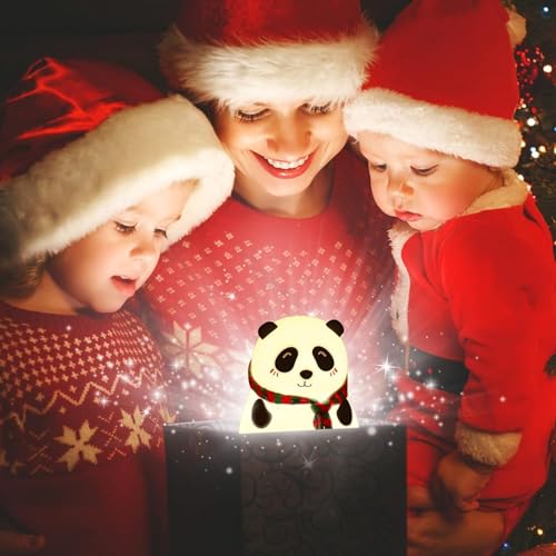 Image of Panda Night Lamp, Panda Touch Silicone Lamp, 7 Colour Changing Light for Kids Bedroom, USB Rechargeable,Birthday Gift for Girls and Boys Home Decore Product