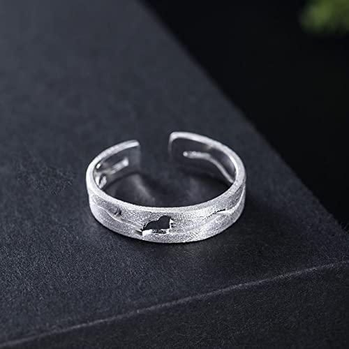 Bague d'éternité branche à oiseaux S925, anneau empilable et accessoires mode femme