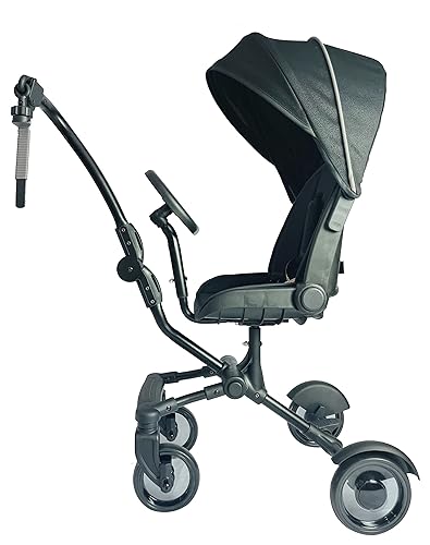 Image of Englacha Uptown Deluxe Rider - Sibling Seat Trailer for Pushchairs Including Rain Cover and Sun Canopy